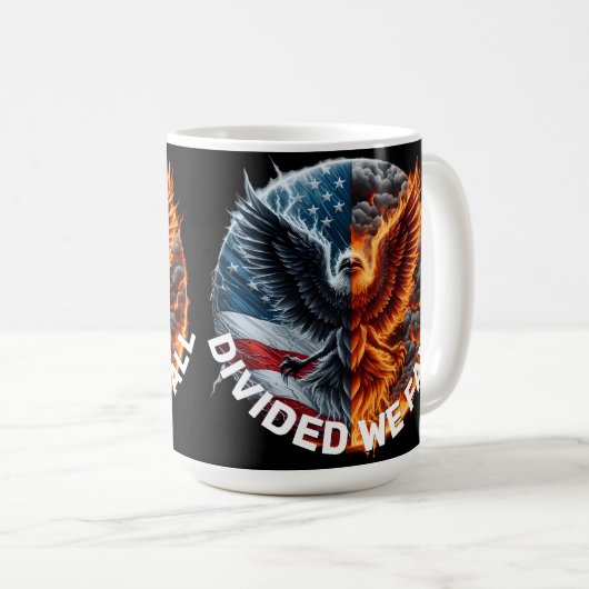 We verdeelden Herfst Burning Flag en Eagle Koffiemok (Voorkant rechts)