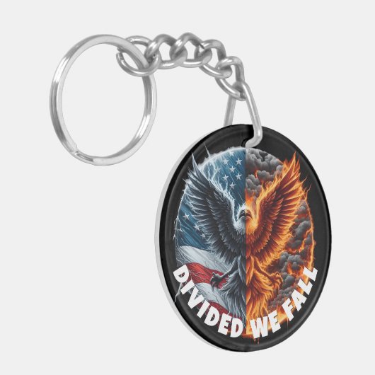 We verdeelden Herfst Burning Flag en Eagle Sleutelhanger (Voorkant Links)