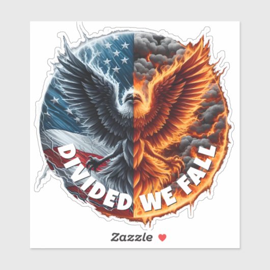 We verdeelden Herfst Burning Flag en Eagle Sticker (Vel)