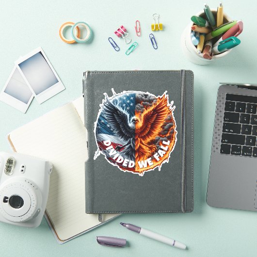 We verdeelden Herfst Burning Flag en Eagle Sticker (iPad Cover)