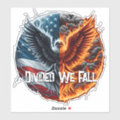 We verdeelden Herfst Burning Flag en Eagle Sticker (Vel)