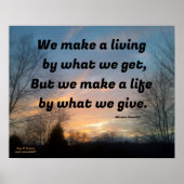 WE VERDIENEN DE KOST MET WINSTON CHURCHILL POSTER (Voorkant)