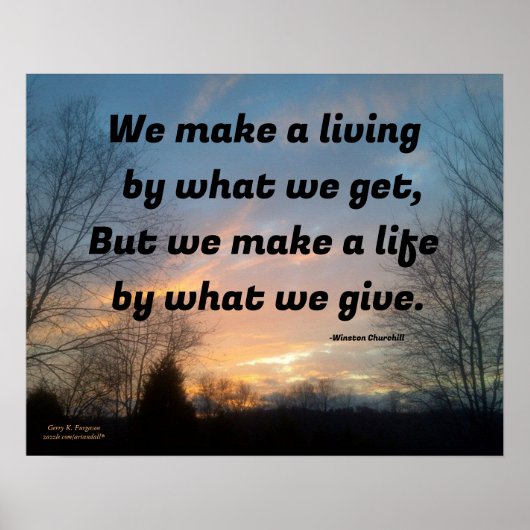 WE VERDIENEN DE KOST MET WINSTON CHURCHILL POSTER (Voorkant)