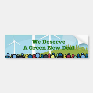 We verdienen een groene nieuwe deal bumpersticker