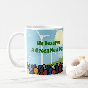We verdienen een groene nieuwe deal koffiemok