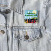 We verdienen een groene nieuwe deal vierkante button 5,1 cm (In situ)