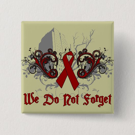 We vergeten aids niet vierkante button 5,1 cm (Voorkant)
