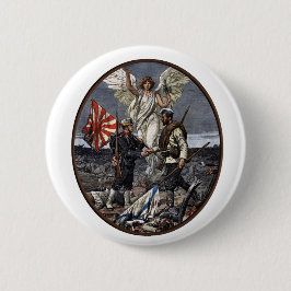 We vergeten de Russisch-Japanse oorlog Ronde Button 5,7 Cm