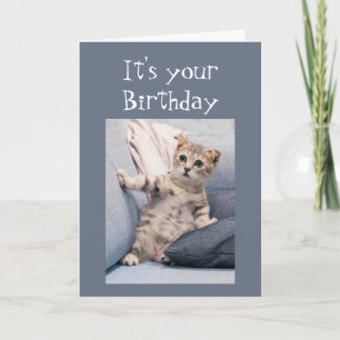 We vergeten je Birthday Fun Cute Kitten niet Kaart