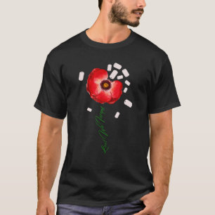 We vergeten Red Poppy Flower Soldaat Veteran. T-shirt