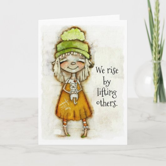 We verhogen - Aanmoedigingskaart (blanco binnenin) Kaart (Voorkant)