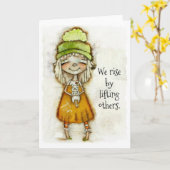 We verhogen - Aanmoedigingskaart (blanco binnenin) Kaart (Gele Bloem)