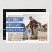 We verhogen de moderne vakantiefotokaart feestdagenkaart (Voorkant / Achterkant)