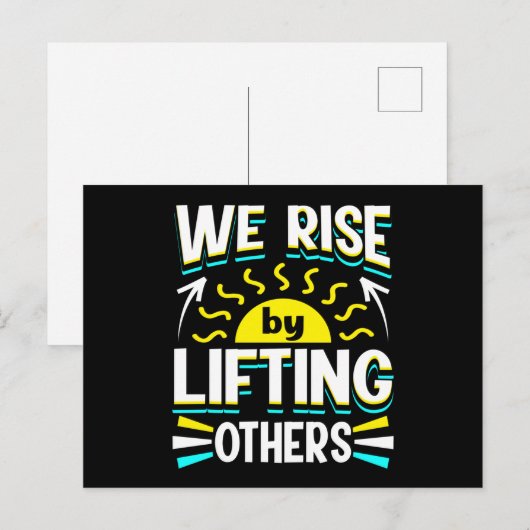 We verhogen door andere Inspirerend prijsopgave op Briefkaart (Voorkant / Achterkant)