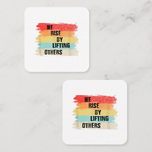 We verhogen door andere Motivatie offertes op te h Vierkante Visitekaartje (Voorkant / Achterkant)