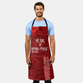 We verhogen door andere Schort Red Patchwork op te (Gedragen)