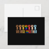 We verhogen samen beweging Homoseksuele biseksuele Briefkaart (Voorkant / Achterkant)