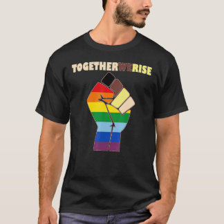 We verhogen samen de zwarte geschiedenis van de ge t-shirt