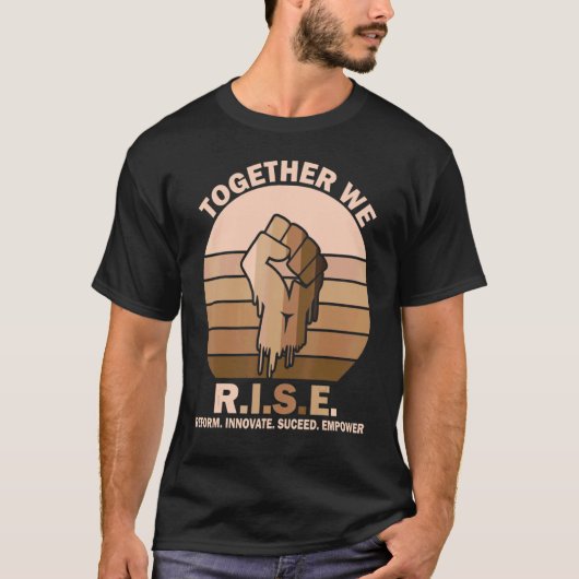 We verhogen samen de zwarte geschiedenis van de ge t-shirt (Voorkant)