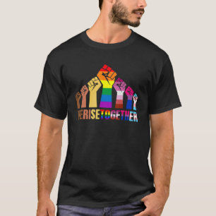 We verhogen samen Lgbetq Pride Social Justice Equa T-shirt