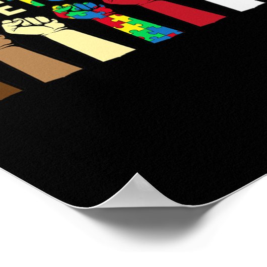 We verhogen samen Puzzle Inspirerend Autisme Poster (Hoek)