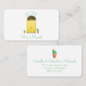 We verhuisden aankondiging zuidwesten gele deur ca (Voorkant / Achterkant)