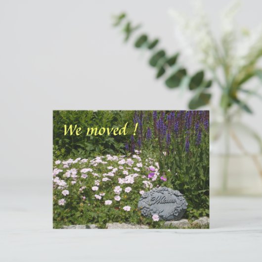 We verhuisden ! aankondigingskaart (Staand voorkant)