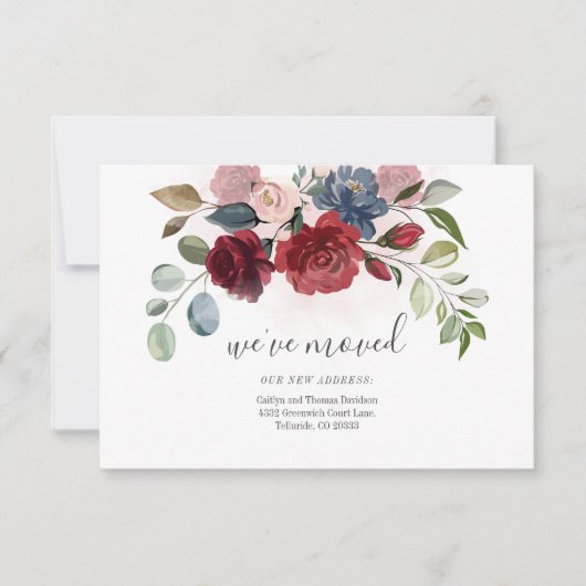 We verhuisden adres Waterverf bewegende aankondigi (Voorkant)