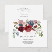 We verhuisden adres Waterverf bewegende aankondigi (Voorkant / Achterkant)