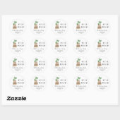 We verhuisden Boho Plants Retouradres Ronde Sticker (Vel)