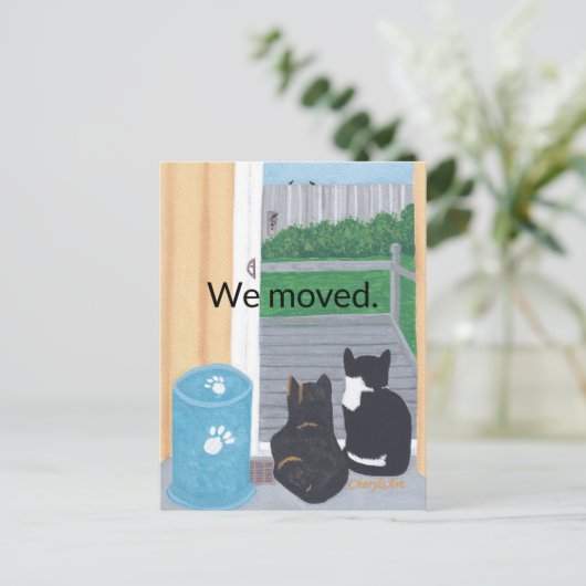 We verhuisden, Cat Lovers Briefkaarten (Staand voorkant)