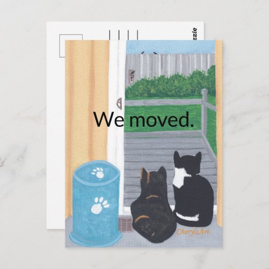 We verhuisden, Cat Lovers Briefkaarten (Voorkant / Achterkant)