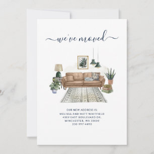 We Verhuisden Chic Moderne Verhuizing Aankondiging