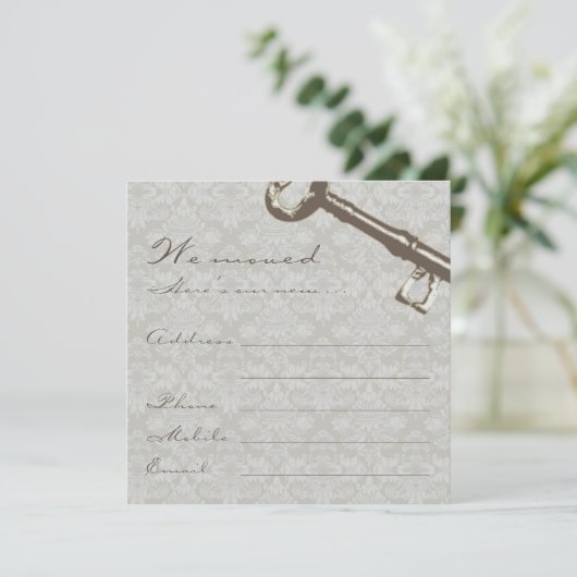 We verhuisden de aankondiging (Staand voorkant)