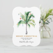 We verhuisden de kerstpalmboom van de Feestdagen Feestdagenkaart (Staand voorkant)
