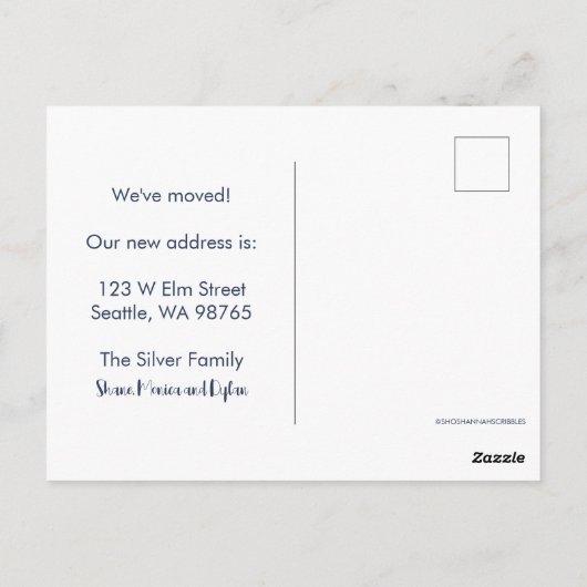 We verhuisden een nieuwe roze tuin exotische palm briefkaart (Achterkant)