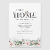 We verhuisden Floral adres verhuisaankondiging Magnetische Uitnodiging (Voorkant)