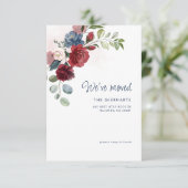 We verhuisden Floral Family verhuisaankondiging (Staand voorkant)