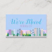 We verhuisden Fun City Skyline Home Adres wijzigen Visitekaartje (Voorkant)