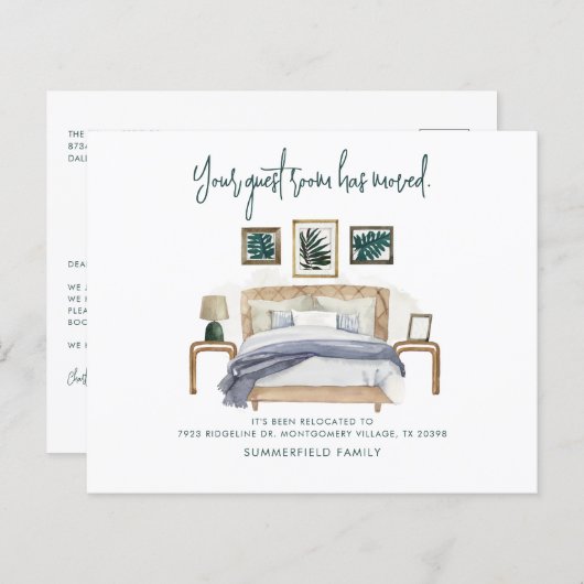 We verhuisden handgeschreven script bewegende aank (Voorkant / Achterkant)