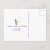 We verhuisden het nieuwe adres Southwest Paarse Do Aankondigingskaart (Achterkant)