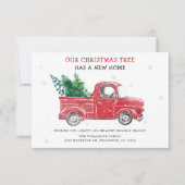 We verhuisden kerst Feestdagen bewegende aankondig Notitiekaartje (Voorkant)