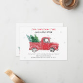 We verhuisden kerst Feestdagen bewegende aankondig Notitiekaartje (Voorkant / Achterkant in situ)