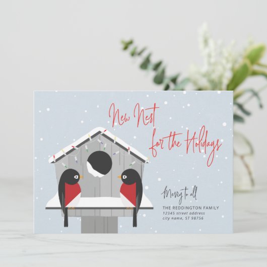 We verhuisden kerstKaarten Feestdagenkaart (Staand voorkant)