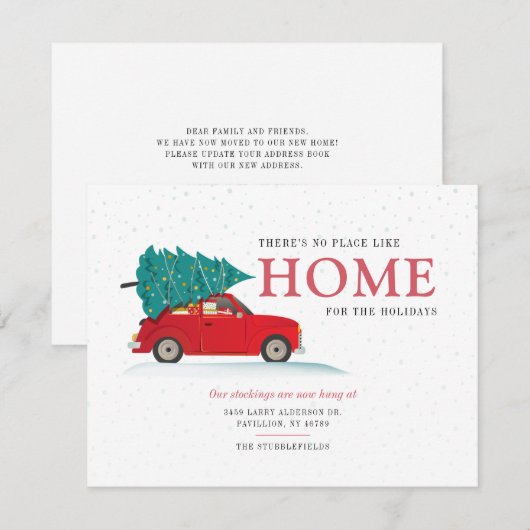 We verhuisden kerstvakantie verhuizen aankondiging (Voorkant / Achterkant)