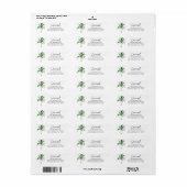We Verhuisden Kustpalmboom Script Retouradres Etiket (Full Sheet)