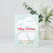 We verhuisden Monstera Tropical Leaf Kerstpostca Briefkaart (Staand voorkant)