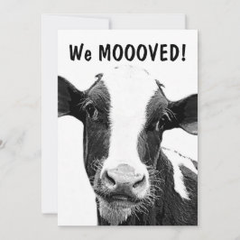 We verhuisden MOOO Cow Housewarming Party Kaart