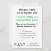 We verhuisden MOOO Cow Housewarming Party Kaart (Achterkant)