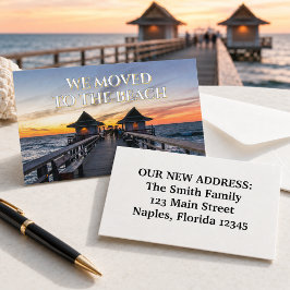 We verhuisden naar Beach Naples Pier Florida Visitekaartje